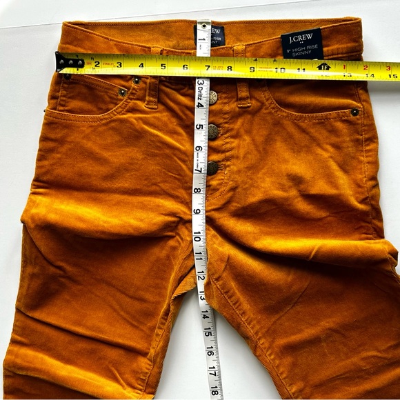 🍂NWT J. Crew Factory 9” High Rise Skinny Corduroys. Caramel. Size: 27P - Picture 10 of 12